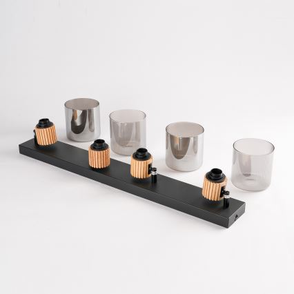 Brilagi - HYGGE spottvalgusti 4xE14/15W/230V must/suitsune
