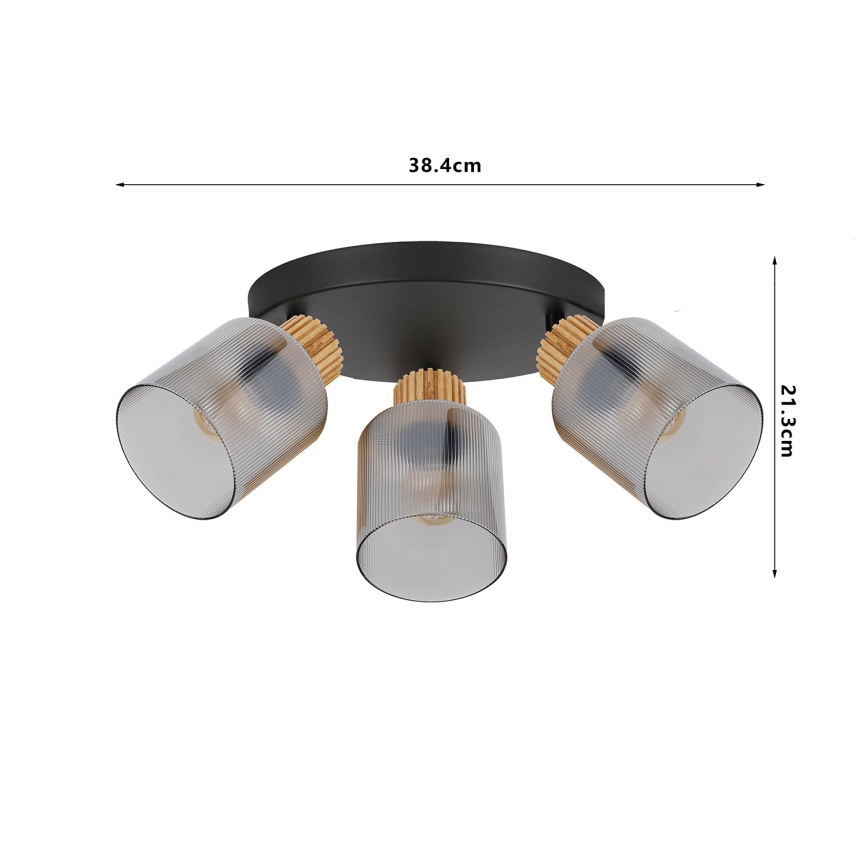 Brilagi - HYGGE spottvalgusti 4xE14/15W/230V must/suitsune