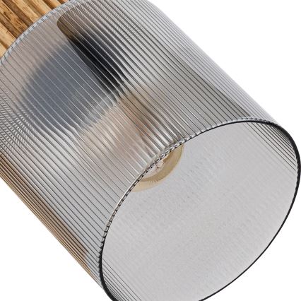 Brilagi - HYGGE suunatav laevalgusti 2xE14/15W/230V, puit/suitsuhall