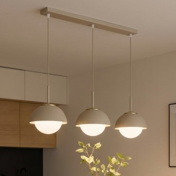Brilagi - Juhtmega rippvalgusti COSMO 3xE27/60W/230V beež/kuldne