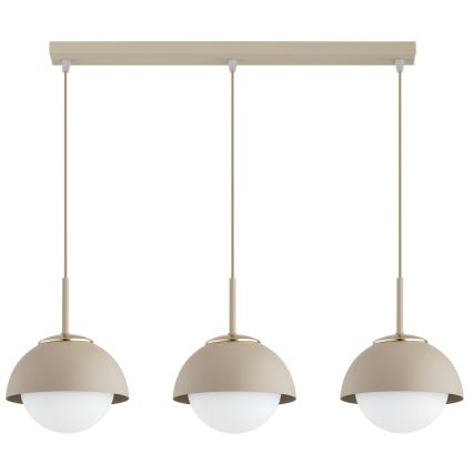 Brilagi - Juhtmega rippvalgusti COSMO 3xE27/60W/230V beež/kuldne