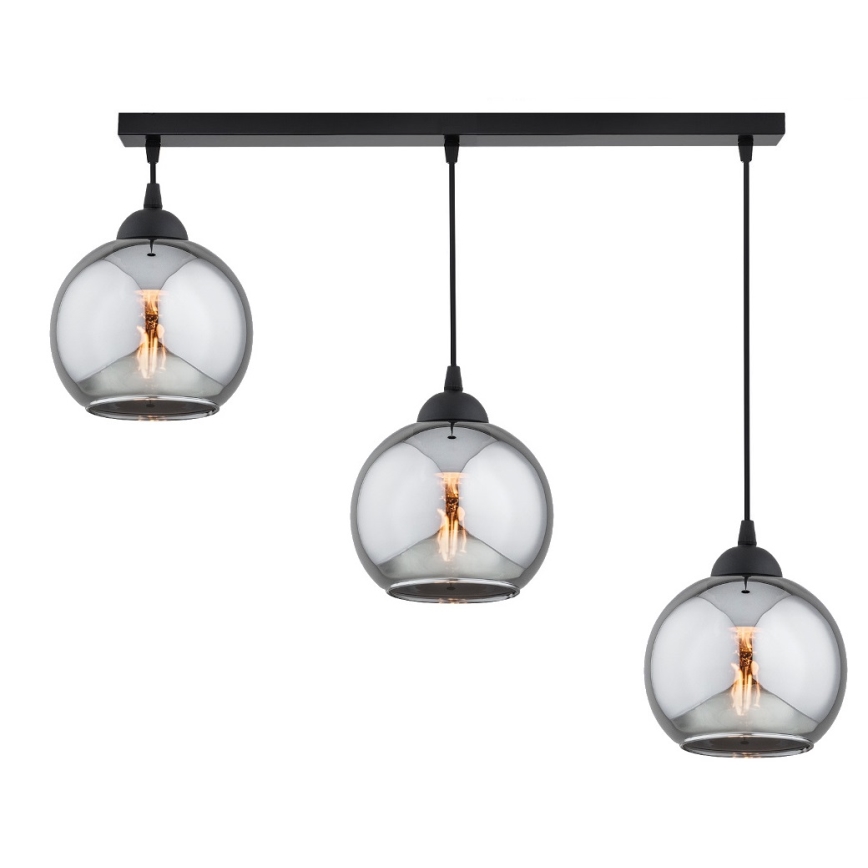 Brilagi - Kaabliga ripplamp 3xE27/60W/230V must/suitsuhall