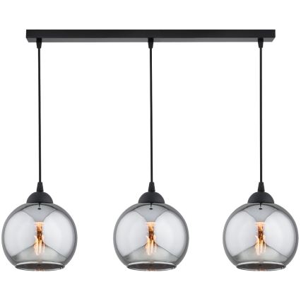 Brilagi - Kaabliga ripplamp DIOR 3xE27/60W/230V must/suitsuhall