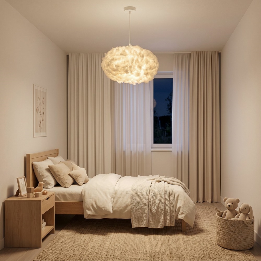 Brilagi - Kaabliga ripplamp SOLEAIR 2xE27/40W/230V valge