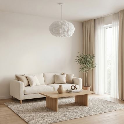 Brilagi - Kaabliga ripplamp SOLEAIR 2xE27/40W/230V valge