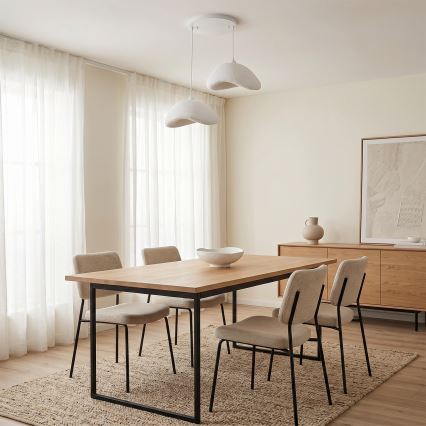 Brilagi - kaabliga ripplamp WABI SABI 2xE27/40W/230V Ø 74 cm valge