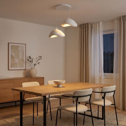 Brilagi - kaabliga ripplamp WABI SABI 2xE27/40W/230V Ø 74 cm valge