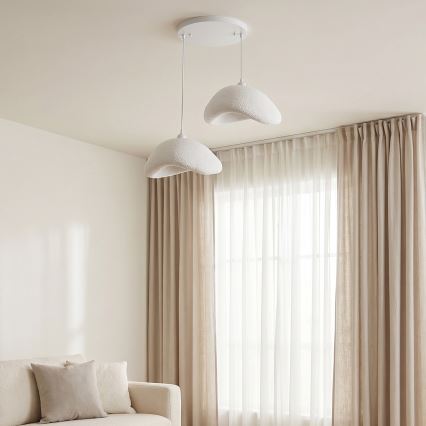 Brilagi - kaabliga ripplamp WABI SABI 2xE27/40W/230V Ø 74 cm valge