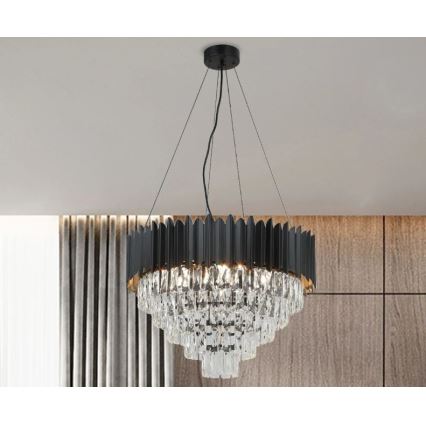 Brilagi - kaabliga ripplühter CARLOS 9xE14/40W/230V, läbimõõt 60 cm