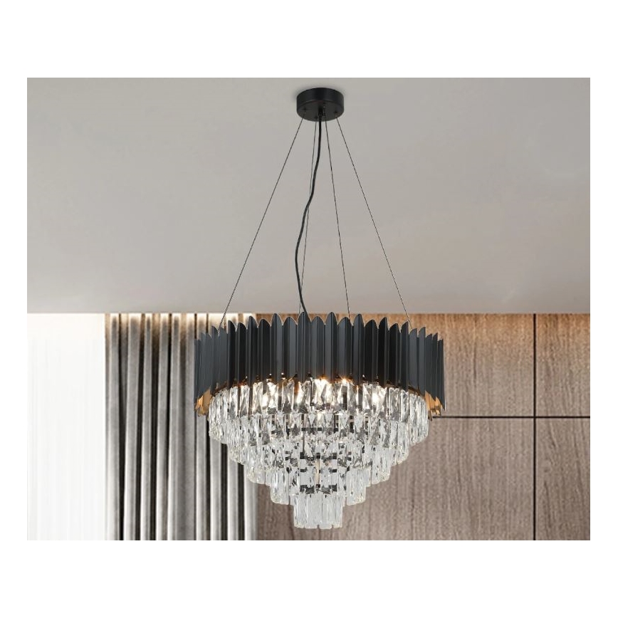 Brilagi - kaabliga ripplühter CARLOS 9xE14/40W/230V, läbimõõt 60 cm