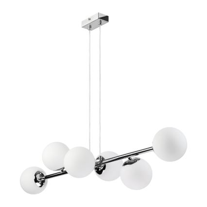 Brilagi - kaabliga ripplühter MALONY 6xE14/20W/230V läikiv kroom