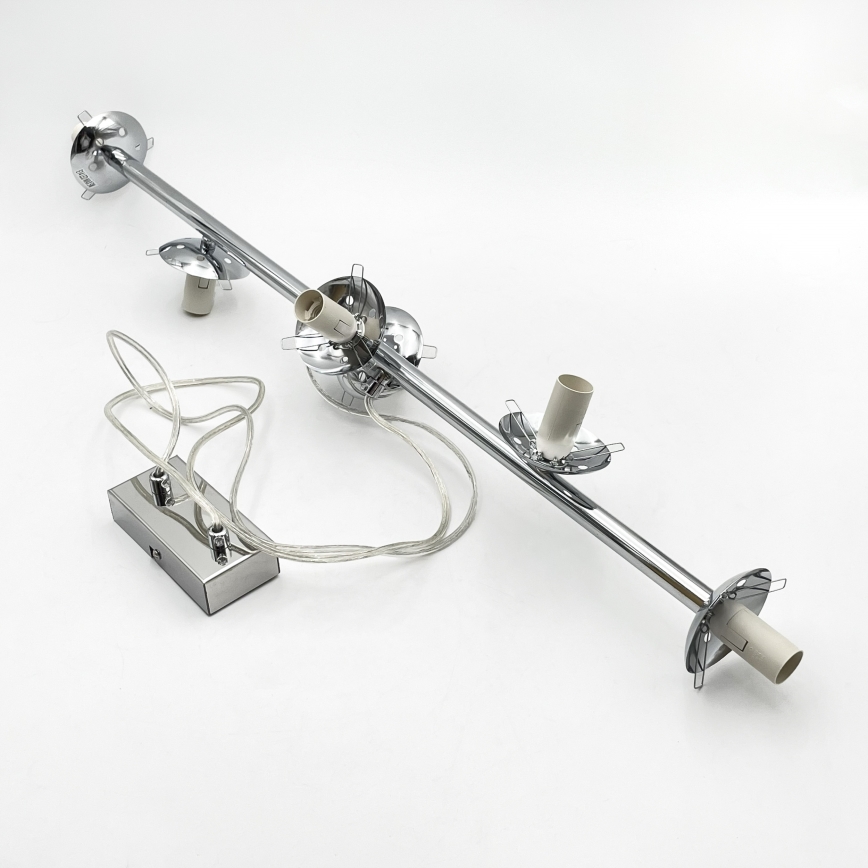 Brilagi - kaabliga ripplühter MALONY 6xE14/20W/230V läikiv kroom