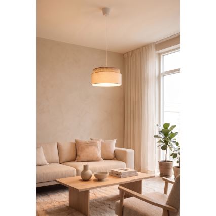 Brilagi - Kaabliga ripplühter PADOVA 1xE27/60W/230V pr. 40 cm beež