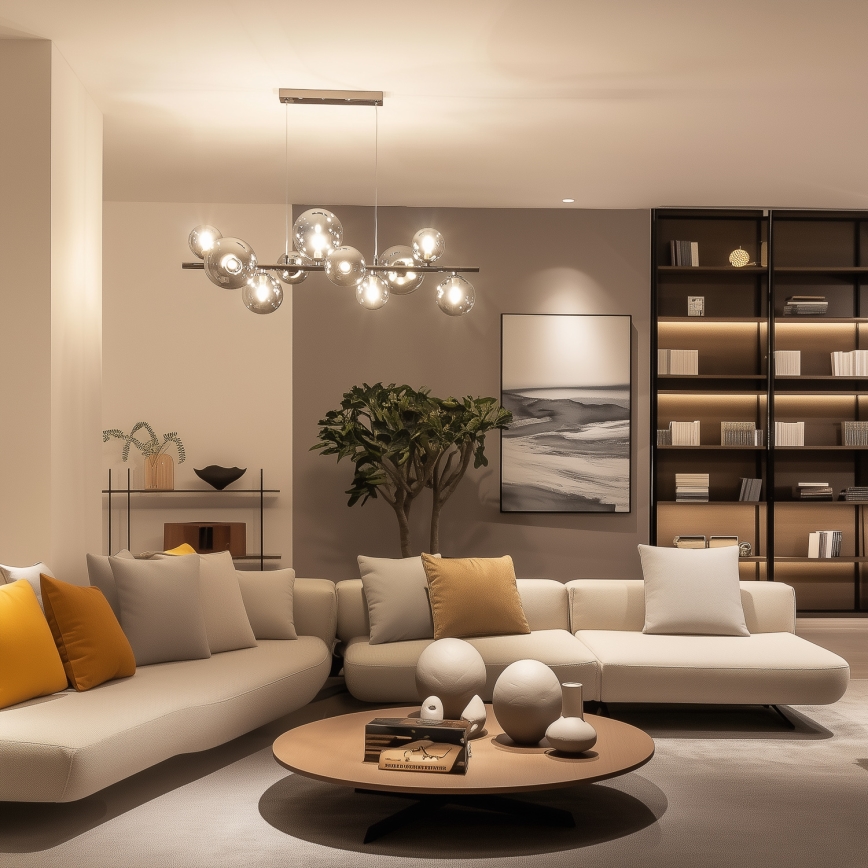 Brilagi - kaabliga rippuv LED-lühter MILLA 10xG9/3W/230V mustkroom/suitsune