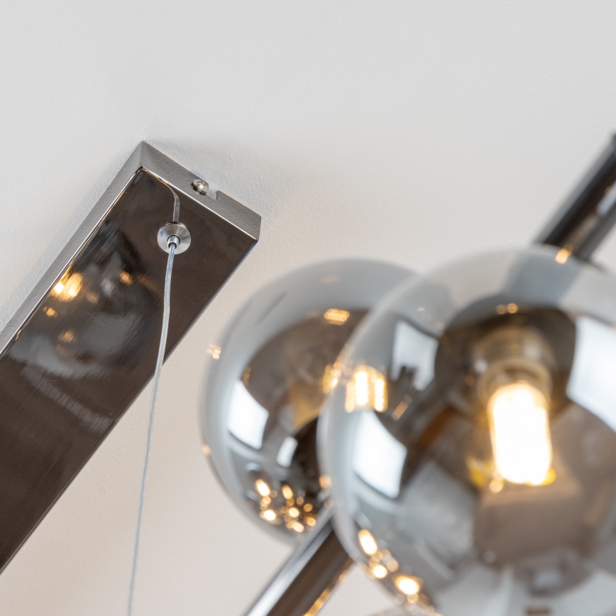 Brilagi - kaabliga rippuv LED-lühter MILLA 10xG9/3W/230V mustkroom/suitsune