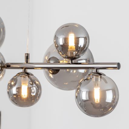 Brilagi - kaabliga rippuv LED-lühter MILLA 10xG9/3W/230V mustkroom/suitsune