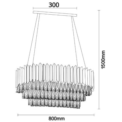 Brilagi - Kaabliga rippuv lühter CARLOS 10xE14/40W/230V