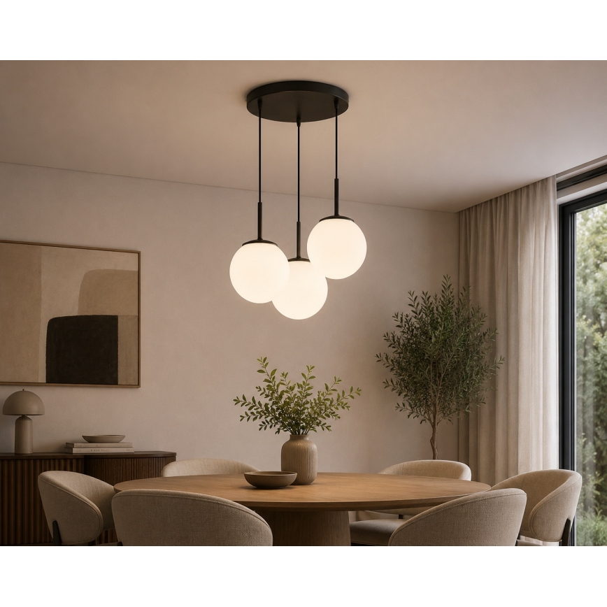 BRILAGI - kaabliga rippuv lühter MILO 3xE27/60W/230V must