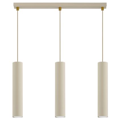 Brilagi - Kaabliga rippvalgusti 3xGU10/15W/230V beež/kuldne