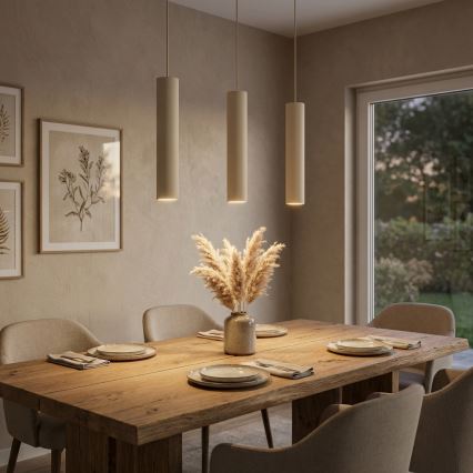 Brilagi - Kaabliga rippvalgusti 3xGU10/15W/230V beež/kuldne