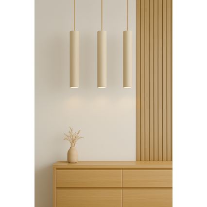 Brilagi - Kaabliga rippvalgusti 3xGU10/15W/230V beež/kuldne