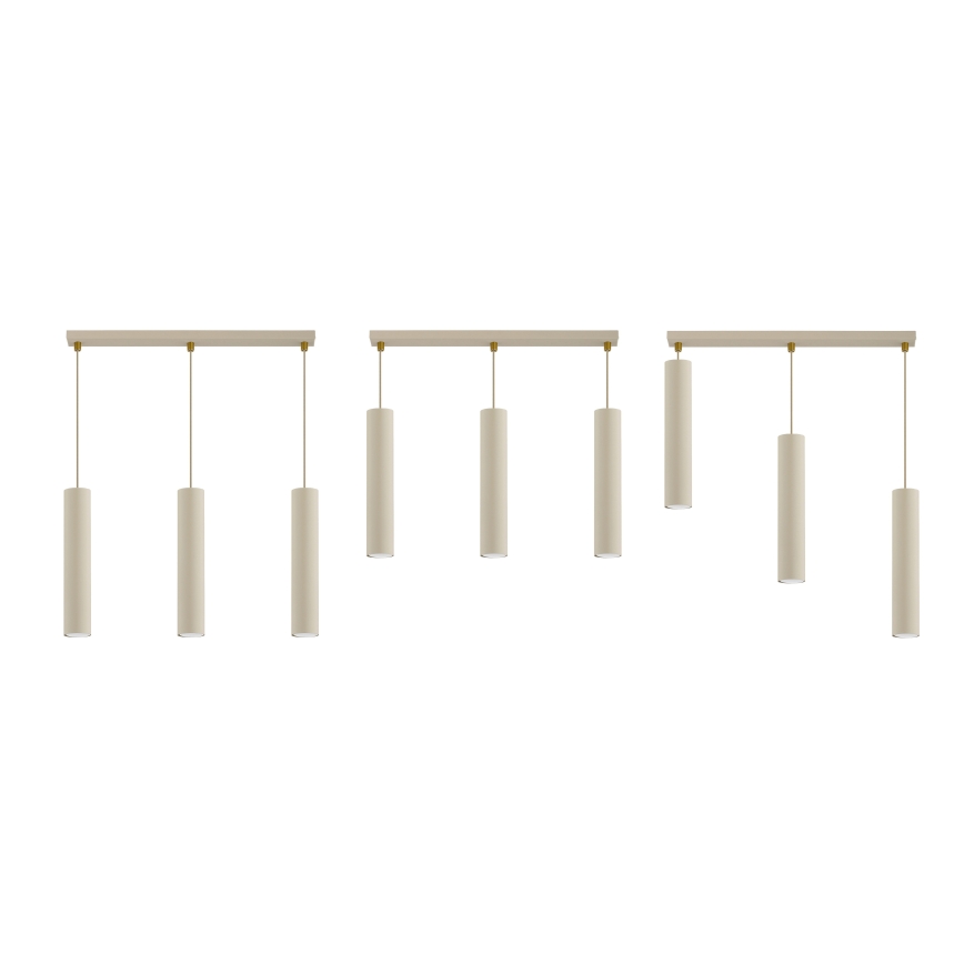 Brilagi - Kaabliga rippvalgusti 3xGU10/15W/230V beež/kuldne