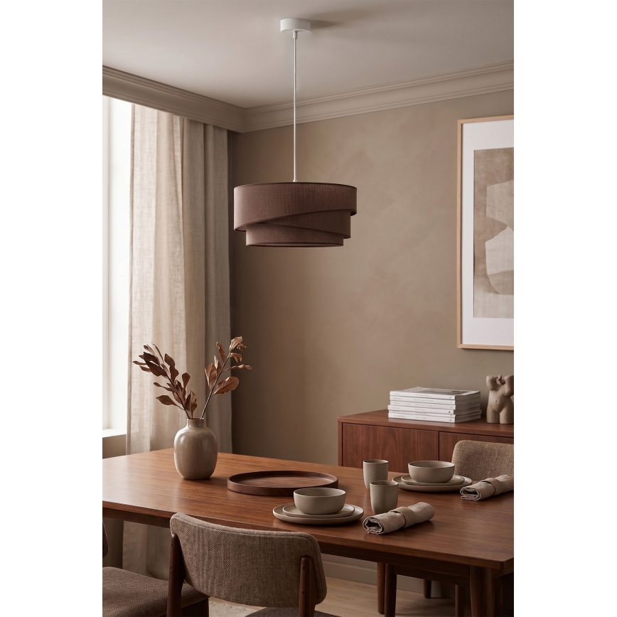 Brilagi - kaabliga rippvalgusti ARROW 1xE27/60W/230V, läbimõõt 45 cm, pruun