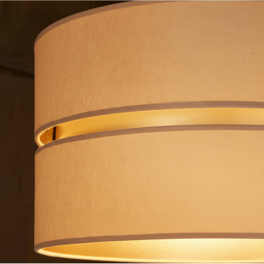 Brilagi - Kaabliga rippvalgusti DUO-DUO 1xE27/60W/230V, läbimõõt 40 cm, beež/kuldne