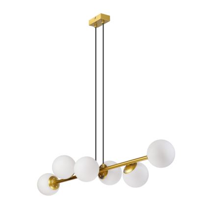 Brilagi - kaabliga riputatav lühter MALONY 6xE14/20W/230V kuldne