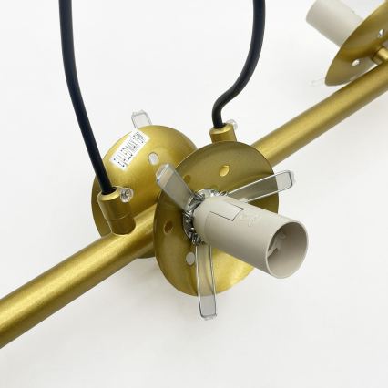 Brilagi - kaabliga riputatav lühter MALONY 6xE14/20W/230V kuldne