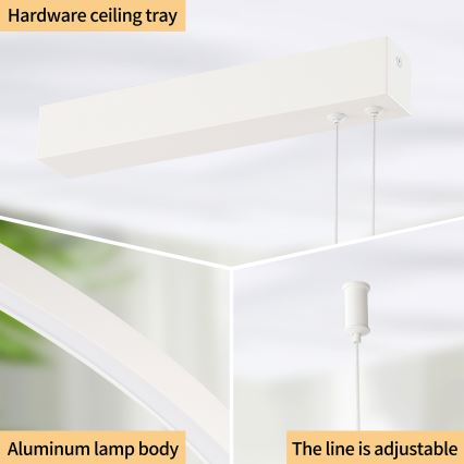 Brilagi - hämardatav LED lühter kaablil PORTOFINO LED/98W/230V 3000-6000K valge + kaugjuhtimispult