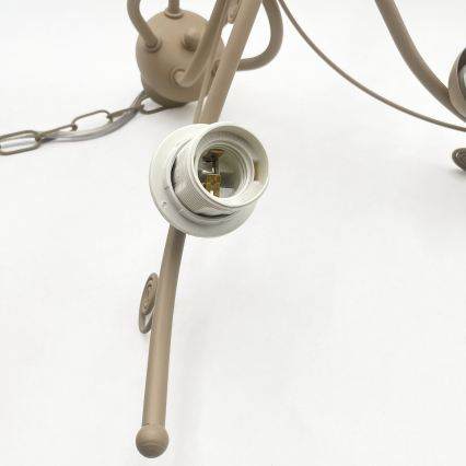 Brilagi - ketiga lühter ANTICO MODERN 5xE27/60W/230V beež