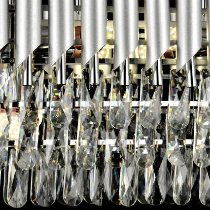 Brilagi - Ketiga lühter ECLIPSE 10xE14/10W/230x 78x28 cm hõbedane