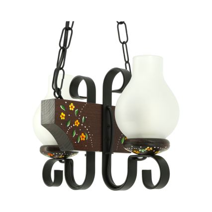 Brilagi - ketiga lühter QUEEN 2xE14/40W/230V pöök/wenge