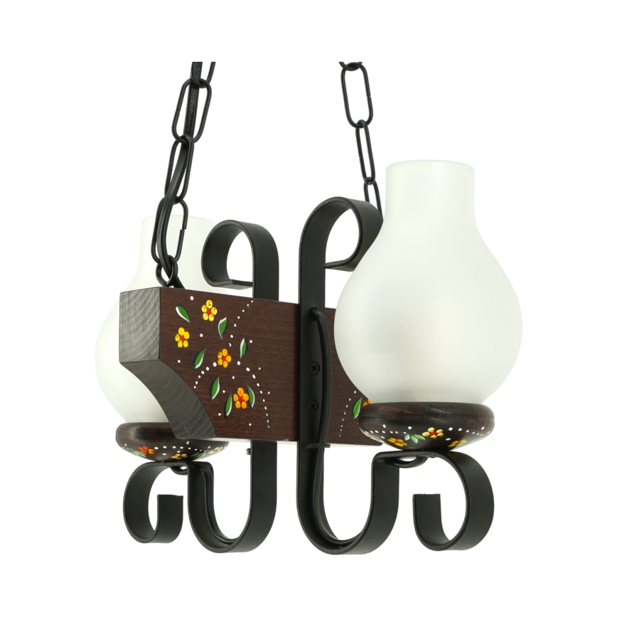 Brilagi - ketiga lühter QUEEN 2xE14/40W/230V pöök/wenge