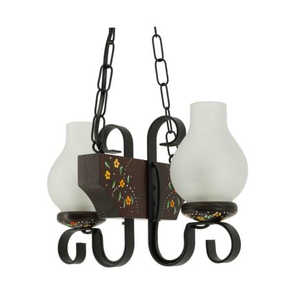 Brilagi - ketiga lühter QUEEN 2xE14/40W/230V pöök/wenge