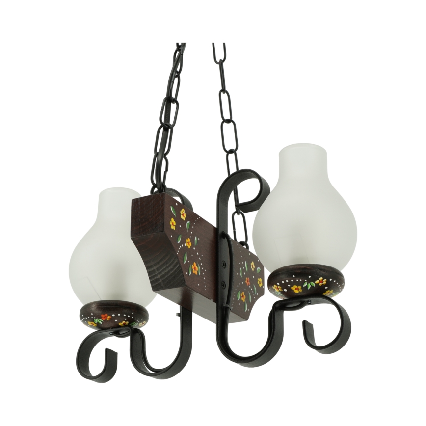 Brilagi - ketiga lühter QUEEN 2xE14/40W/230V pöök/wenge