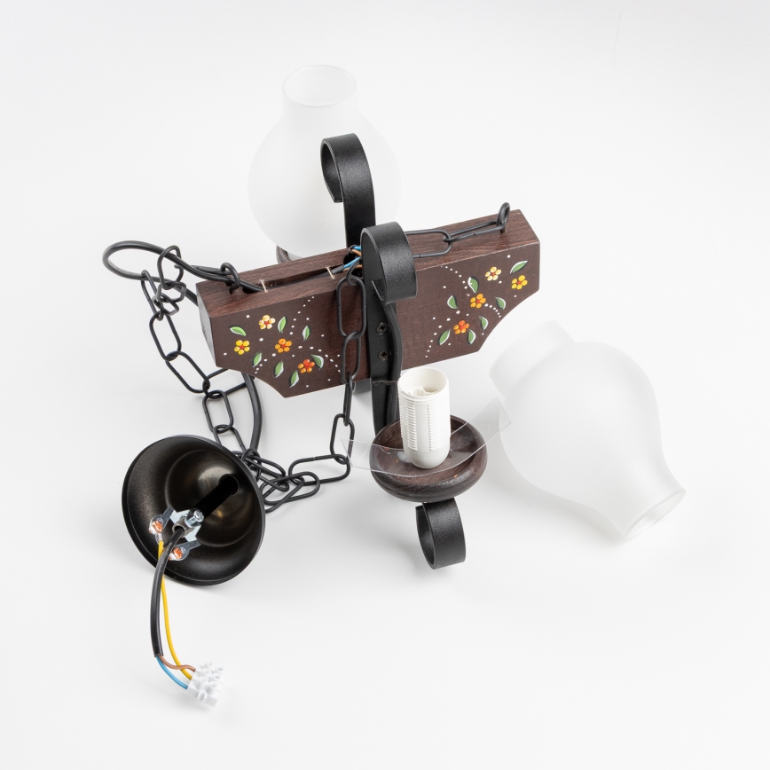 Brilagi - ketiga lühter QUEEN 2xE14/40W/230V pöök/wenge