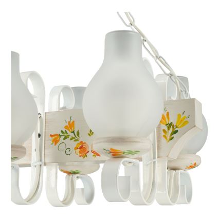 Brilagi - Ketiga lühter QUEEN 4xE14/40W/230V pöök/kreemjas