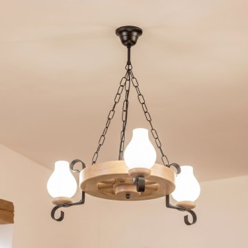Brilagi - ketiga lühter ROATA 3xE14/40W/230V tamm