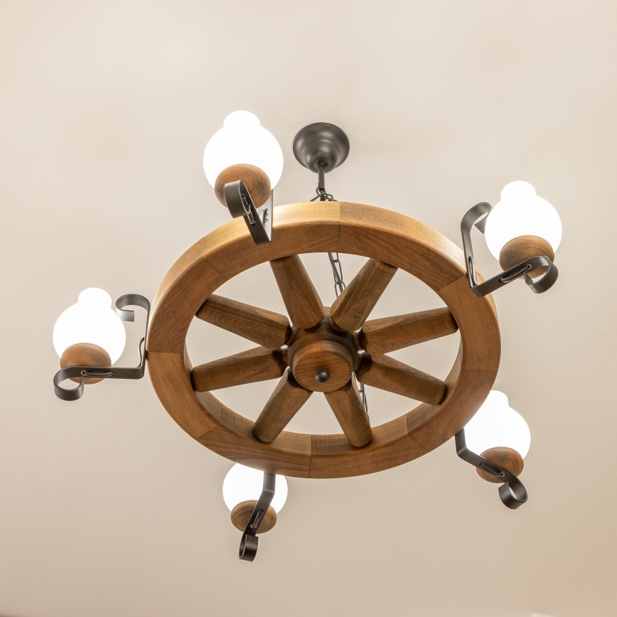 Brilagi - ketiga lühter ROATA 5xE14/40W/230V, läbimõõt 70 cm, pöök