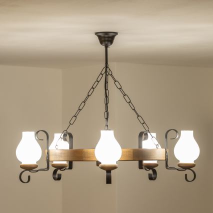 Brilagi - ketiga lühter ROATA 5xE14/40W/230V, läbimõõt 70 cm, pöök