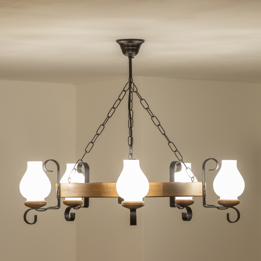 Brilagi - ketiga lühter ROATA 5xE14/40W/230V, läbimõõt 70 cm, pöök