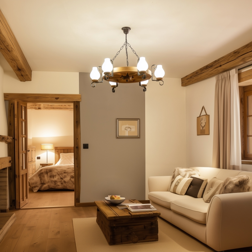 Brilagi - ketiga lühter ROATA 6xE14/40W/230V läbimõõt 70 cm pöök