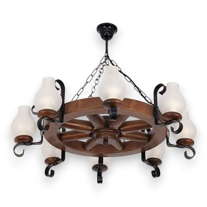 Brilagi - ketiga lühter ROATA 8xE14/40W/230V Ø 70 cm pöök/pähkel