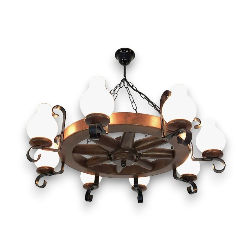 Brilagi - ketiga lühter ROATA 8xE14/40W/230V Ø 70 cm pöök/pähkel