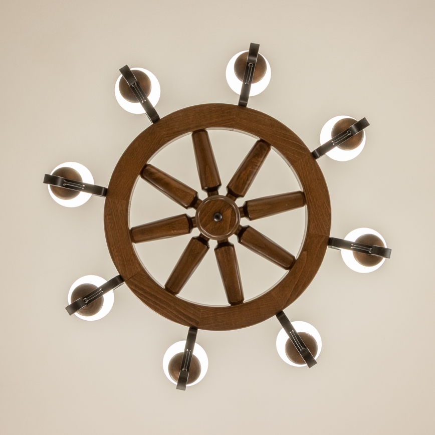 Brilagi - ketiga lühter ROATA 8xE14/40W/230V Ø 70 cm pöök/pähkel