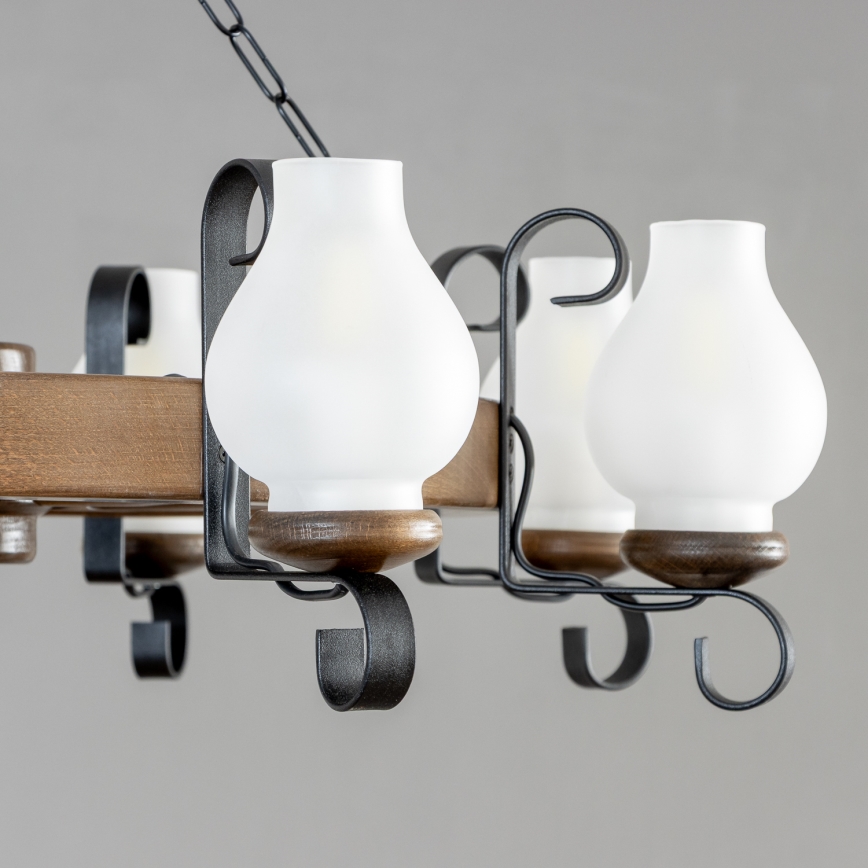 Brilagi - ketiga lühter ROATA 8xE14/40W/230V Ø 70 cm pöök/pähkel