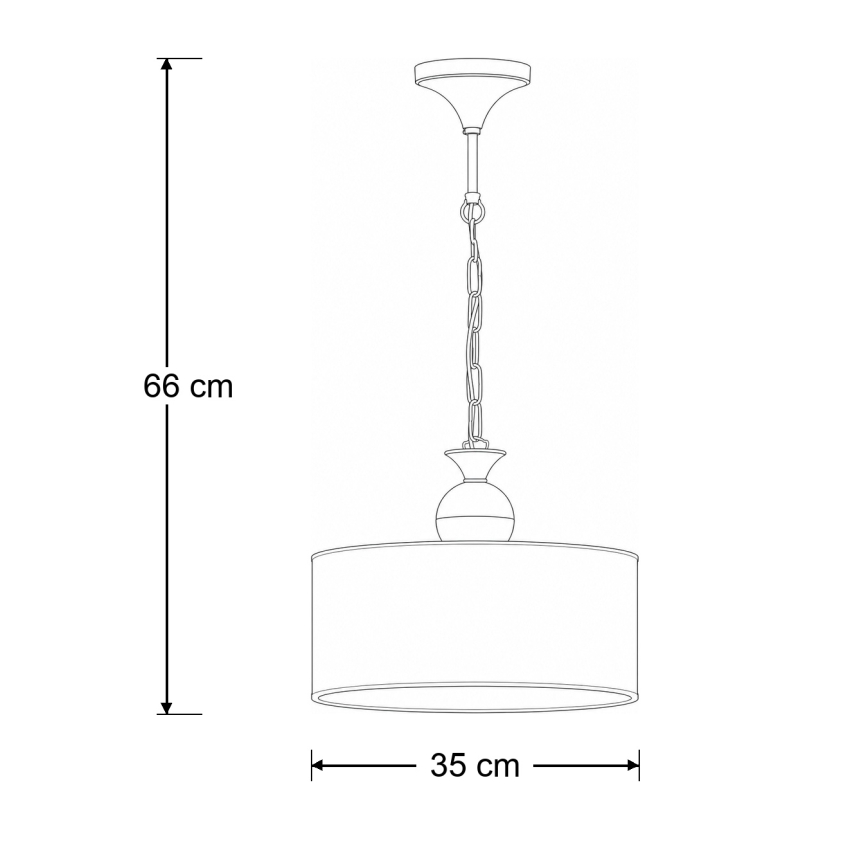 BRILAGI - ketiga lühter SAPHIRE 1xE27/15W/230V kreemjas/kuldne/patineeritud