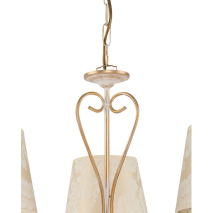 BRILAGI - Ketiga lühter SONIA 3xE27/15W/230V läbimõõt 64 cm kreemjas/patina